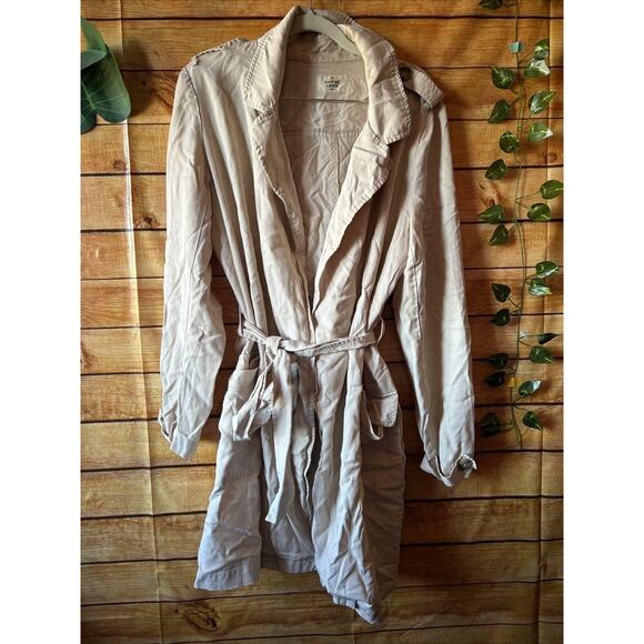 Marine Layer Nicole Trench Coat in Cream Size XS - Picture 2 of 11